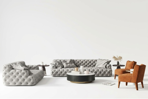 Chesterfield Leder Sofa Dreisitzer Relax Sitz Design Couch Lounge Sofas 234 cm