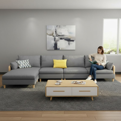 Eck Relax Sitz Luxus Möbel Wohnlandschaft Ecksofa L-form Polster Textil Modern