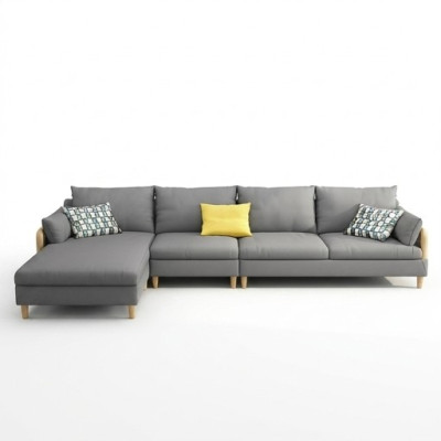 Eck Relax Sitz Luxus Möbel Wohnlandschaft Ecksofa L-form Polster Textil Modern