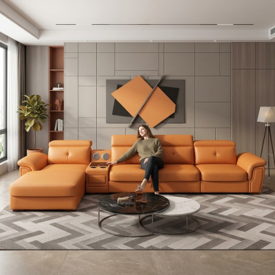 Sofa Couch Ecksofa L-form Polster Modern Sitz Relax Luxus Möbel Wohnlandschaft