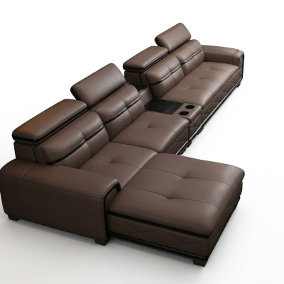 Sitz Möbel Wohnlandschaft Luxus Kunstleder Ecksofa L-form Polster Modern Relax