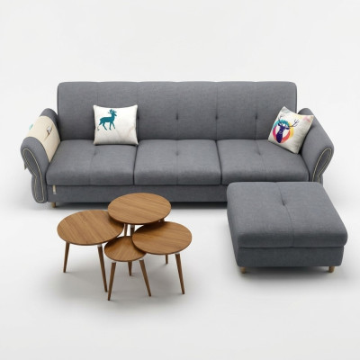 Sofa 3 místa Sedadlo Nábytek Tří osoby Nábytek Luxusní polstrování Pohovky Relaxační Sofy Nový