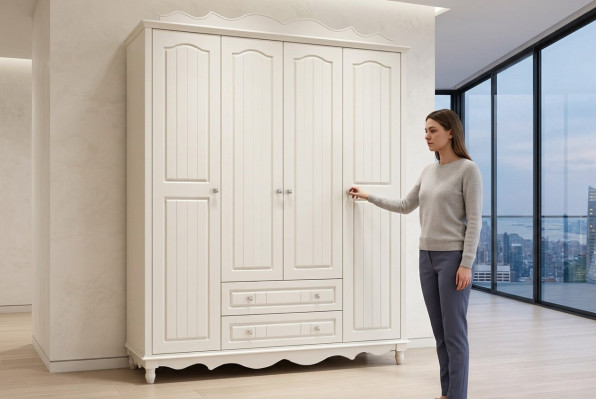 Kleiderschrank Schrank Barock Stil Möbel Klassische Schlafzimmer Schränke Holz