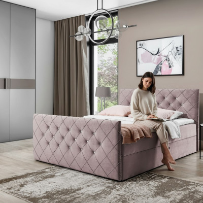 Chesterfield Boxspringbett Schlafzimmer Design Doppel Hotel Bett Bettkasten Neu