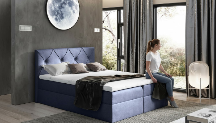 Modern Bett Schlafzimmer Betten 200x200 Boxspringbett Textil Design Doppel