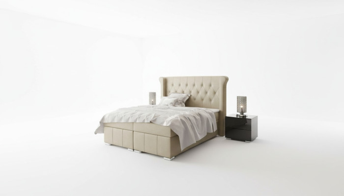 Chesterfield postel + lůžková skříň Boxspring postele ložnice hotel Všechny velikosti!