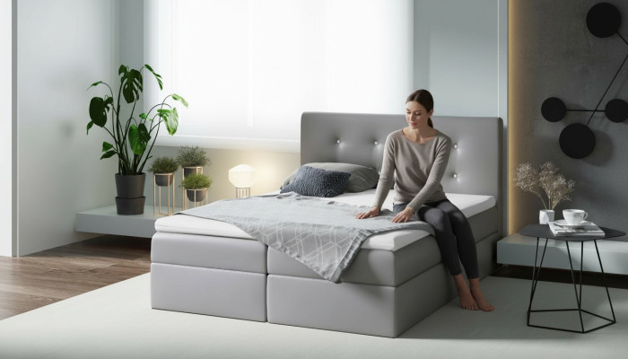 Boxspring postel Dvojitý Hotelový nábytek Postele Ložnice Vybavení velké 200x200