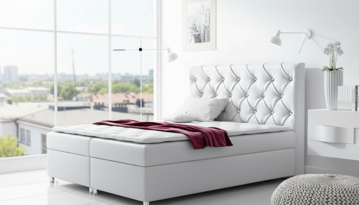 Chesterfield Bett Modern Boxspringbett Doppelbett Polsterbett Betten 200x200 Neu