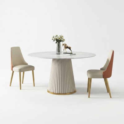 Luxus Tische Runder Tisch Runde Design Möbel Edelstahl Esszimmer Esstische Neu