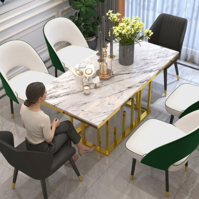Luxus jídelní stůl jídelní pokoj nábytek zařízení stůl kovový design stoly jídelní stoly
