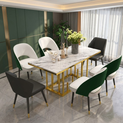 Luxus jídelní stůl jídelní pokoj nábytek zařízení stůl kovový design stoly jídelní stoly