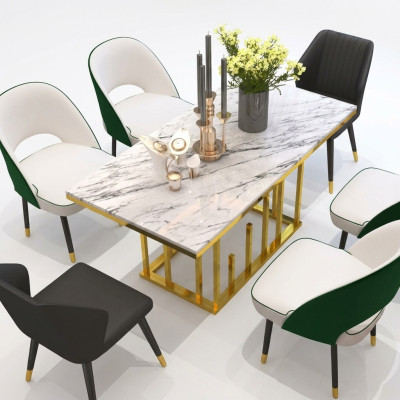 Luxus jídelní stůl jídelní pokoj nábytek zařízení stůl kovový design stoly jídelní stoly