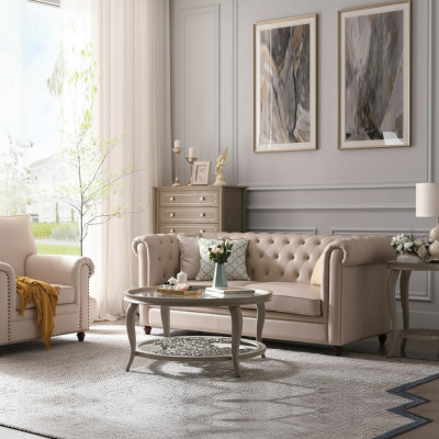 Sofa Chesterfield 321 obývací sestava Sedací design Pohovka Sedací souprava Kožená pohovka