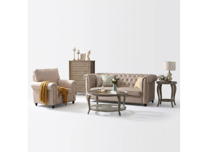 Sofa Chesterfield 321 obývací sestava Sedací design Pohovka Sedací souprava Kožená pohovka