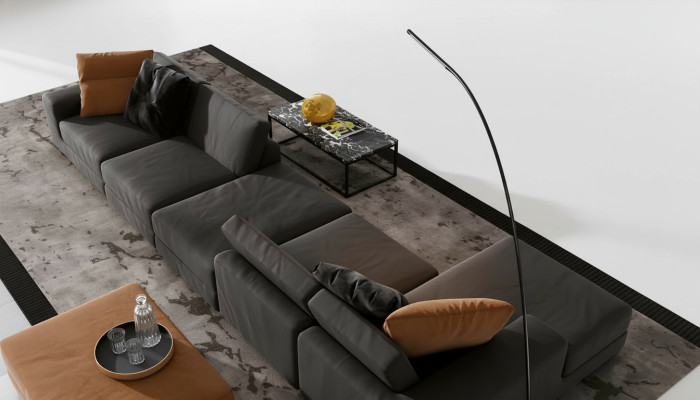 Luxus rohová sedací souprava L tvaru Pohovka Pohovky Moderní obývací pokoj Textilní čalounění Design Roh Nový