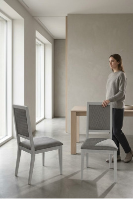 Židle, jídelní židle, dřevo, látkové, jídelní židle, designové křeslo, šedé, nové, opěrka, nová
