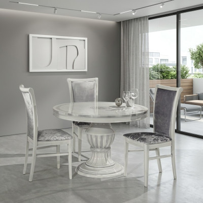 Jídelní židle Židle Jídelní židle Relaxační židle Samet Dřevo Šedá Sedadlo Design