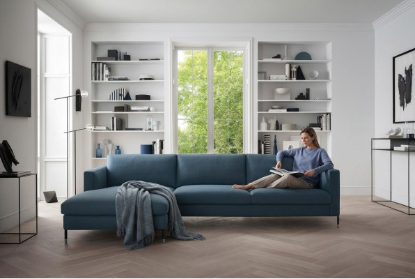Ledersofa Wohnlandschaft Ecksofa XXL Polster Eck Sitz Couch L-Form Wohnzimmer
