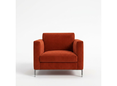 Design Lounge Club Relax Křeslo Židle Potah Televizní Textil Červený Luxusní Látka Nový
