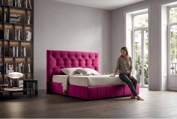 Manželské postele Beige 200x200 Ložnice Textilie Hotelová postel Polstrování Design Luxus