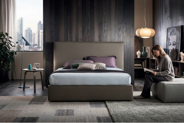 Luxus Doppel Betten Braun 200x200 Schlaf Zimmer Leder Hotel Bett Polster Design