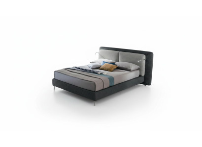 Doppel Hotel Betten Schlafzimmer Textil Bett Polster Design Luxus Holz Italien