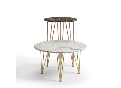 Luxus Beistelltisch Design Möbel Couchtisch Wohnzimmer Rund Edel Kunst Modern