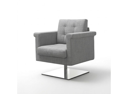 Design Couch Lounge Textil Sitzer Grau Möbel Einsitzer Sessel Stoff Relax Sitz