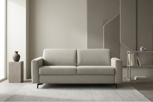 Wohnlandschaft Polstersofa Loungesofa Dreisitzer Sofa Stoffsofa Couch Italien