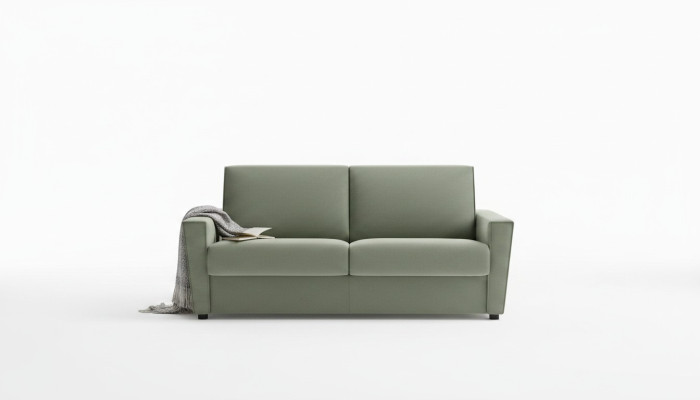 Nábytek obývacího pokoje Design Zelená Textilie Alfitalia Moderní Design Luxusní Pohovka 2místná