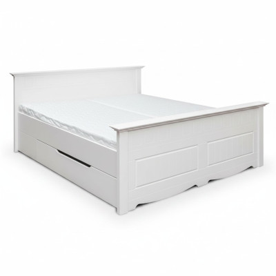 Lit Rembourrage Design Holzbetten Double Lits Blanc 180x200 Sommeil Chambre  Postel Polstrování Designová Dřevěná Manželská Lůžka Bílá 180x200 Spaní Pokoj
