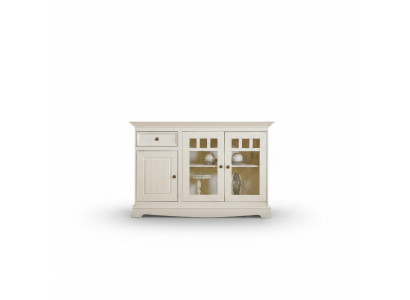 klassische Kommode Landhaus Sideboard Weiß Buffet Schrank Wohnzimmer