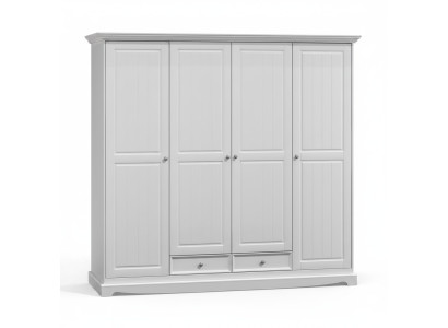 Kleiderschrank Schränke Schrank Schrankwand Klassische Holz Landhaus Weiß Neu
