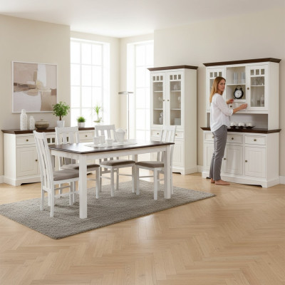 Esszimmer Tische Klassisch Stil Robuster bis 150-197cm Wohnzimmer Esstisch XXL