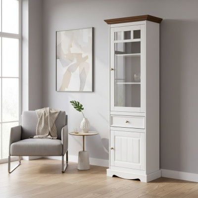 Schrank Kommode Vitrine Kolonial Stil Möbel Sideboard Anrichte Vitrine Holz Neu