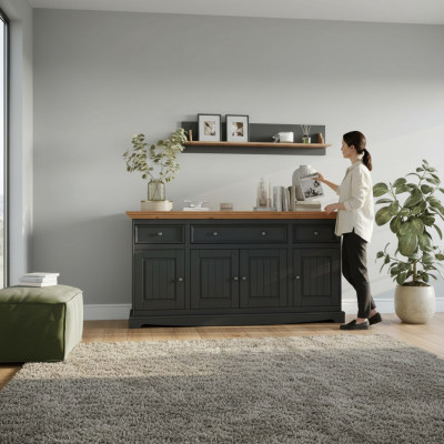 Möbel Echtholz Schränke Anrichte Kommoden Massive Kommode Sideboard Schrank Neu