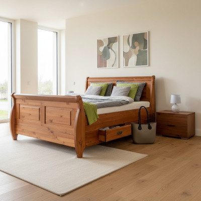 Luxus Bett 2x Nachttisch 3tlg. Set Betten Doppelbett Schlafzimmer Hotel Ehe Neu