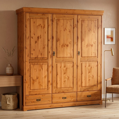 Kleiderschrank Holz Schlafzimmer Schrank Modern Stil Schränke mehrzweck Regale