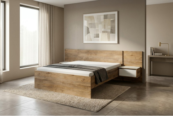 Ložnice Moderní Dřevěný Nábytek Nová Manželská Postel Potah Design Luxus Dvoulůžkové Hotelové Postele