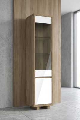 Glas Vitrine Schrank Vitrinen Wohnzimmer Schränke Design Modern Italy Neu