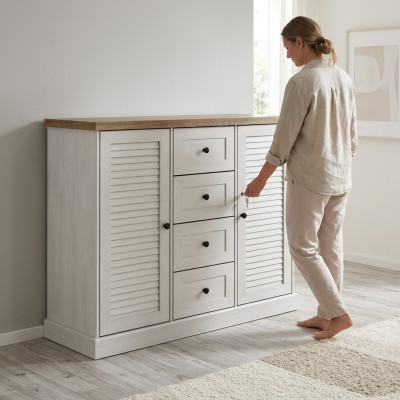 Kommoden Regal Regal Echtes Holz Side Low Board Schrank Design Kommode Schränke