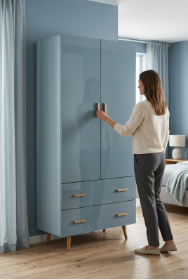 Designer Schlaf Zimmer Schrank Holz Schränke Wand Kleider Luxus Holz Möbel Neu