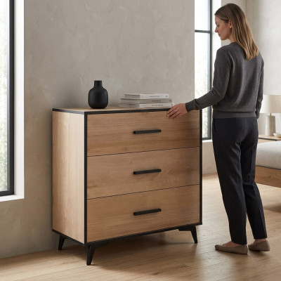 Komoda Lowboard Skříň Regál Luxus Ložnice Dřevo Design Komoda Side Nový