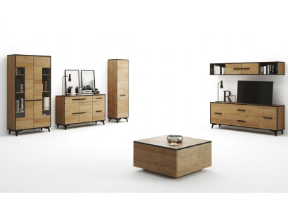 Kommode Schrank TV Ständer Regal Wohnzimmer 6tlg. Möbel Wohnwand Wohnwände Set