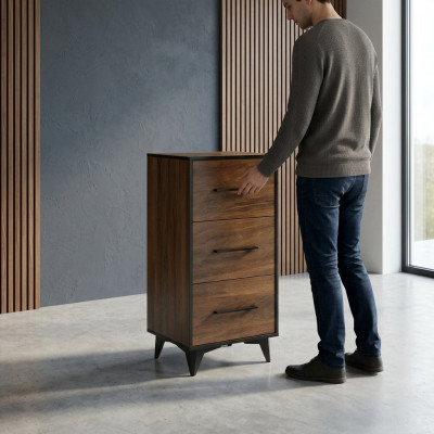 Nábytek Komody Masivní dřevo Masivní skříň Nový Designér Komoda Kredenc plné dřevo