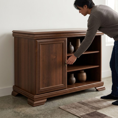 Schrank Klassisch Wohnzimmer Kommoden Holz Designer Kommode Sideboard Highboard