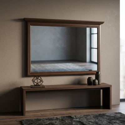 Klasické zrcadlo designéra, obdélníkové zrcadlo, dekorativní model Kora.