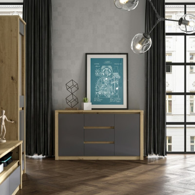 Nábytek dřevo skříně sideboard komody masivní komoda servírovací stůl skříň nový
