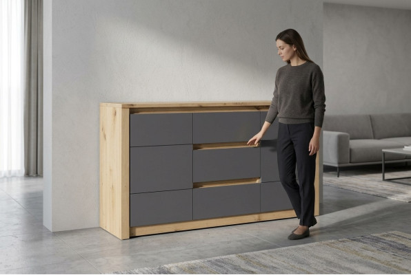 Design Wohnzimemr Möbel Anrichte Holz Kommode Modern Kommoden Hochschrank Neu
