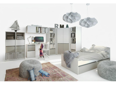 Kinderzimmer Jugendzimmer Set Bett Kleiderschrank Schrank Schreibtisch Neu 7tlg